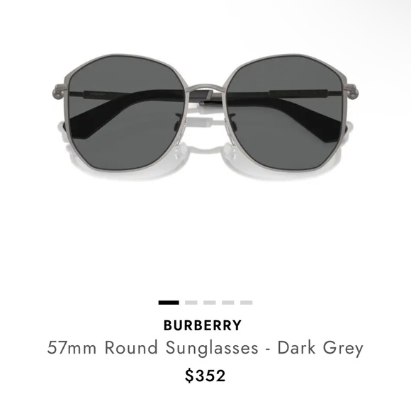 Burberry Dark Grey Sunglasses NEW - Picture 4 of 5